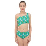 Naso Flame Fabric Spliced Up Two Piece Swimsuit