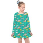 Naso Flame Fabric Kids  Long Sleeve Dress