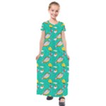 Naso Flame Fabric Kids  Short Sleeve Maxi Dress