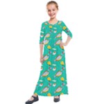 Naso Flame Fabric Kids  Quarter Sleeve Maxi Dress