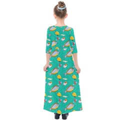 Kids  Quarter Sleeve Maxi Dress 