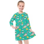 Naso Flame Fabric Kids  Quarter Sleeve Shirt Dress