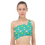 Naso Flame Fabric Spliced Up Bikini Top 