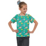 Naso Flame Fabric Kids  Mesh Piece T-Shirt