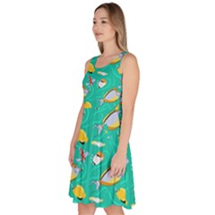 Knee Length Skater Dress With Pockets 