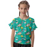 Naso Flame Fabric Kids  Cut Out Flutter Sleeves