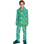 Naso Flame Fabric Kids  Long Sleeve Velvet Pajamas Set