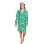 Naso Flame Fabric Kids  Long Sleeve Velvet Lounge Robe