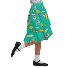 Kids  Ruffle Flared Wrap Midi Skirt 