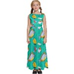 Naso Flame Fabric Kids  Satin Sleeveless Maxi Dress