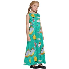 Kids  Satin Sleeveless Maxi Dress 