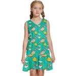 Naso Flame Fabric Kids  Sleeveless Tiered Mini Dress