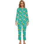 Naso Flame Fabric Womens  Long Sleeve Lightweight Pajamas Set