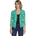 Naso Flame Fabric Women s Casual 3/4 Sleeve Spring Jacket