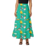 Naso Flame Fabric Tiered Ruffle Maxi Skirt