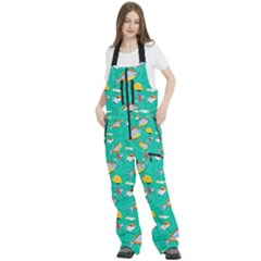 Women s Front Zip Ski And Snowboard Bib Pants 