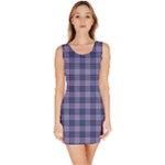 Purple Plaid Tartan 1 Bodycon Dress