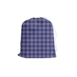 Purple Plaid Tartan 1 Drawstring Pouch (Medium)