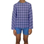 Purple Plaid Tartan 1 Kids  Long Sleeve Swimwear