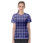 Purple Plaid Tartan 1 Women s Sport Mesh T-Shirt