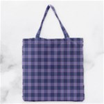 Purple Plaid Tartan 1 Grocery Tote Bag