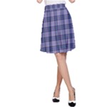 Purple Plaid Tartan 1 A-Line Skirt