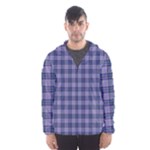 Purple Plaid Tartan 1 Men s Hooded Windbreaker