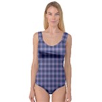 Purple Plaid Tartan 1 Princess Tank Leotard 