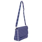 Purple Plaid Tartan 1 Shoulder Bag with Back Zipper