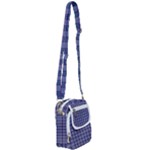 Purple Plaid Tartan 1 Shoulder Strap Belt Bag