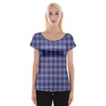 Purple Plaid Tartan 1 Cap Sleeve Top