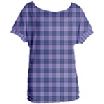 Purple Plaid Tartan 1 Women s Oversized T-Shirt