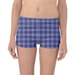 Purple Plaid Tartan 1 Boyleg Bikini Bottoms