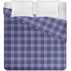 Purple Plaid Tartan 1 Duvet Cover Double Side (King Size) from ArtsNow.com