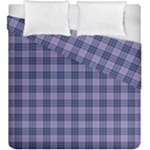 Purple Plaid Tartan 1 Duvet Cover Double Side (King Size)