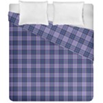 Purple Plaid Tartan 1 Duvet Cover Double Side (California King Size)