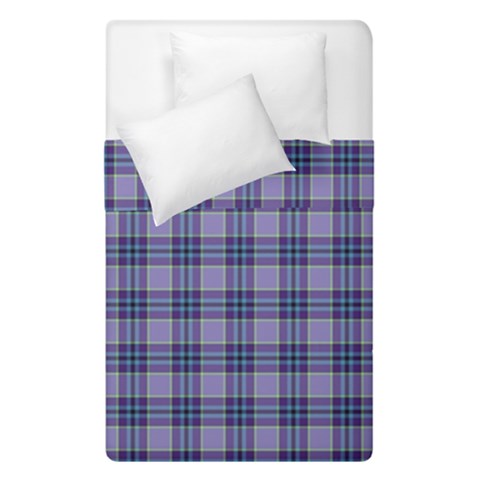 Purple Plaid Tartan 1 Duvet Cover Double Side (Single Size) from ArtsNow.com