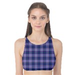 Purple Plaid Tartan 1 Tank Bikini Top