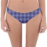 Purple Plaid Tartan 1 Reversible Hipster Bikini Bottoms