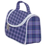 Purple Plaid Tartan 1 Satchel Handbag