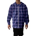 Purple Plaid Tartan 1 Kids  Hooded Windbreaker