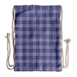 Purple Plaid Tartan 1 Drawstring Bag (Large)