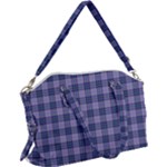 Purple Plaid Tartan 1 Canvas Crossbody Bag