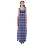 Purple Plaid Tartan 1 Empire Waist Maxi Dress