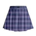 Purple Plaid Tartan 1 Mini Flare Skirt