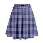 Purple Plaid Tartan 1 High Waist Skirt