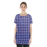 Purple Plaid Tartan 1 Skirt Hem Sports Top