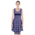 Purple Plaid Tartan 1 Racerback Midi Dress