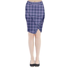 Purple Plaid Tartan 1 Midi Wrap Pencil Skirt from ArtsNow.com