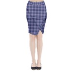 Purple Plaid Tartan 1 Midi Wrap Pencil Skirt